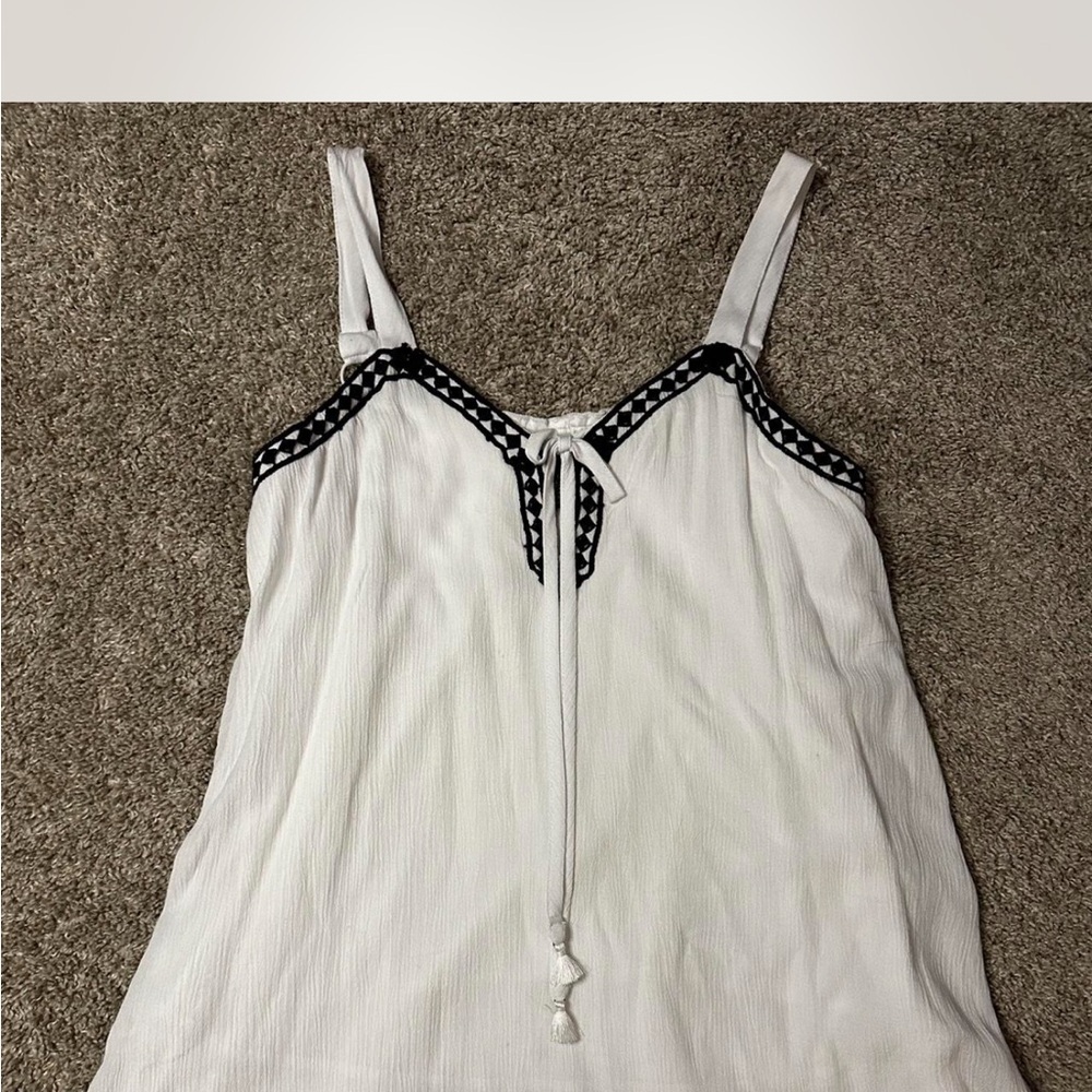 Nina Leonard White Tie Front Camisole